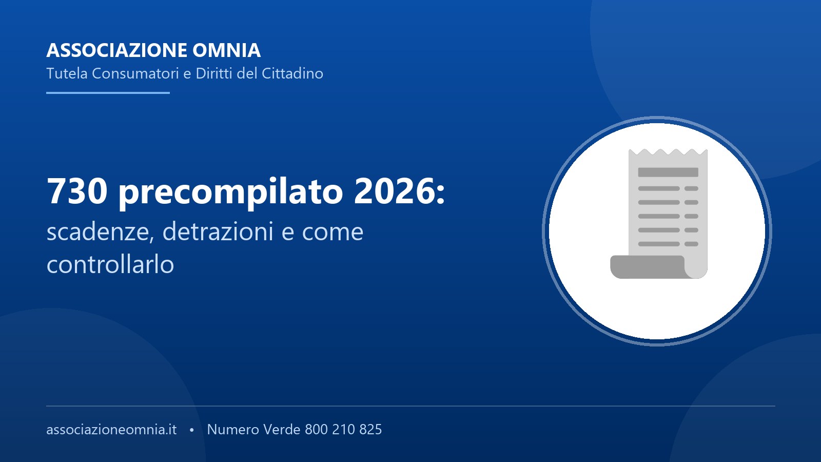 730 precompilato 2026: scadenze e detrazioni - Associazione Omnia