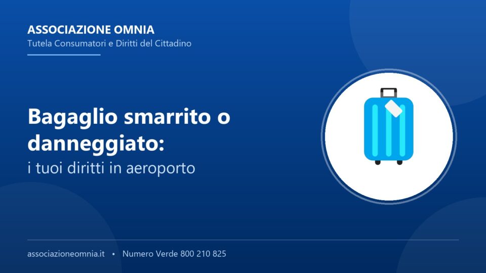 Bagaglio smarrito o danneggiato: i diritti del passeggero - Associazione Omnia