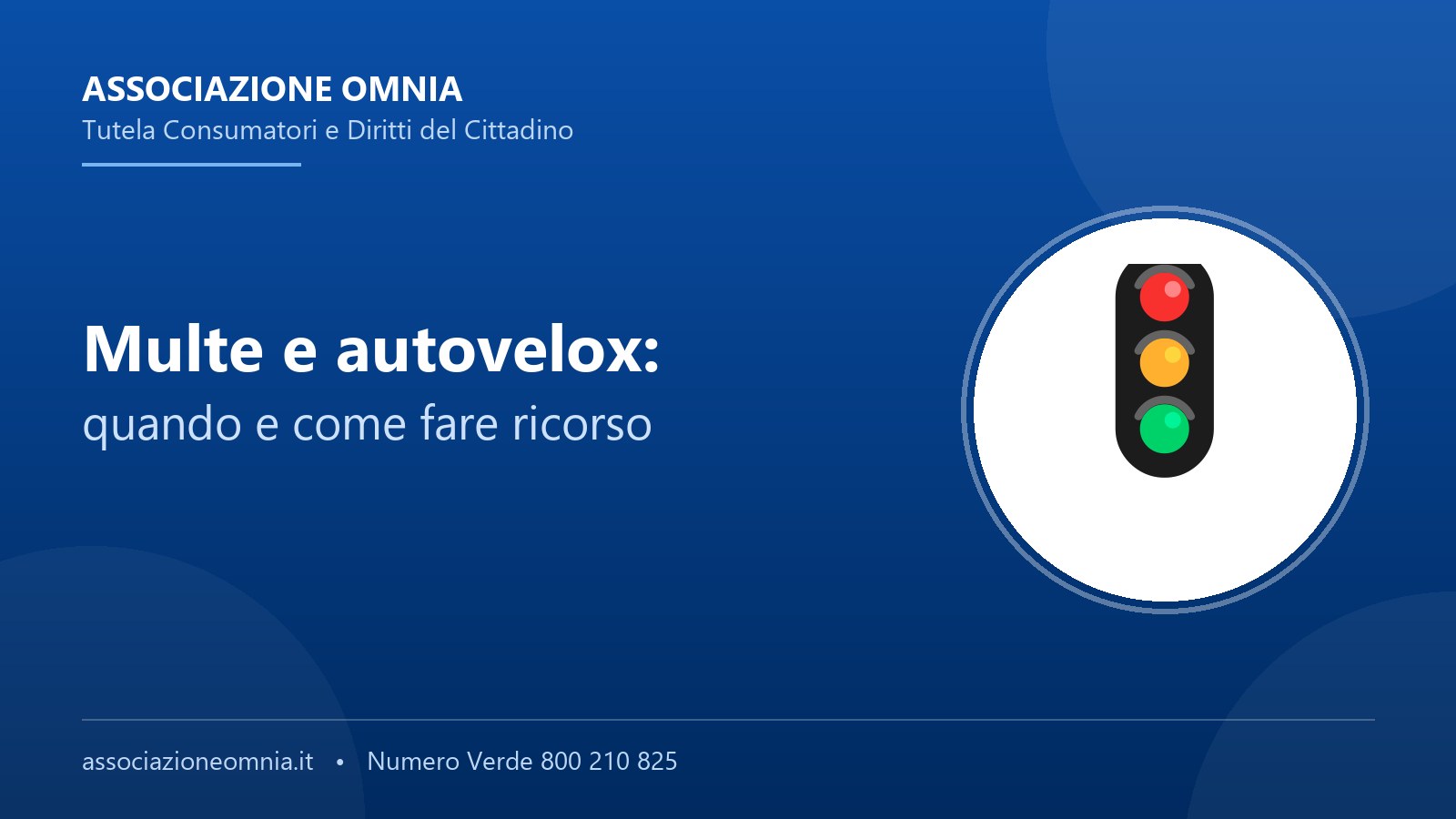 Multe e autovelox: quando e come fare ricorso - Associazione Omnia