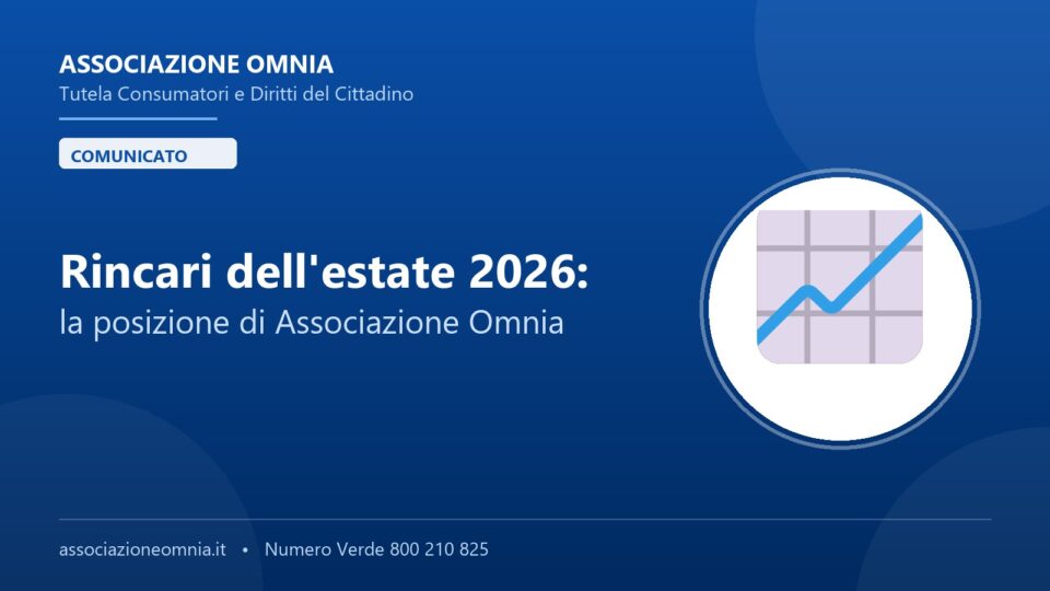 Rincari estate 2026: la posizione di Associazione Omnia